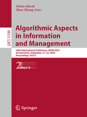 cover image of Algorithmic Aspects in Information and Management